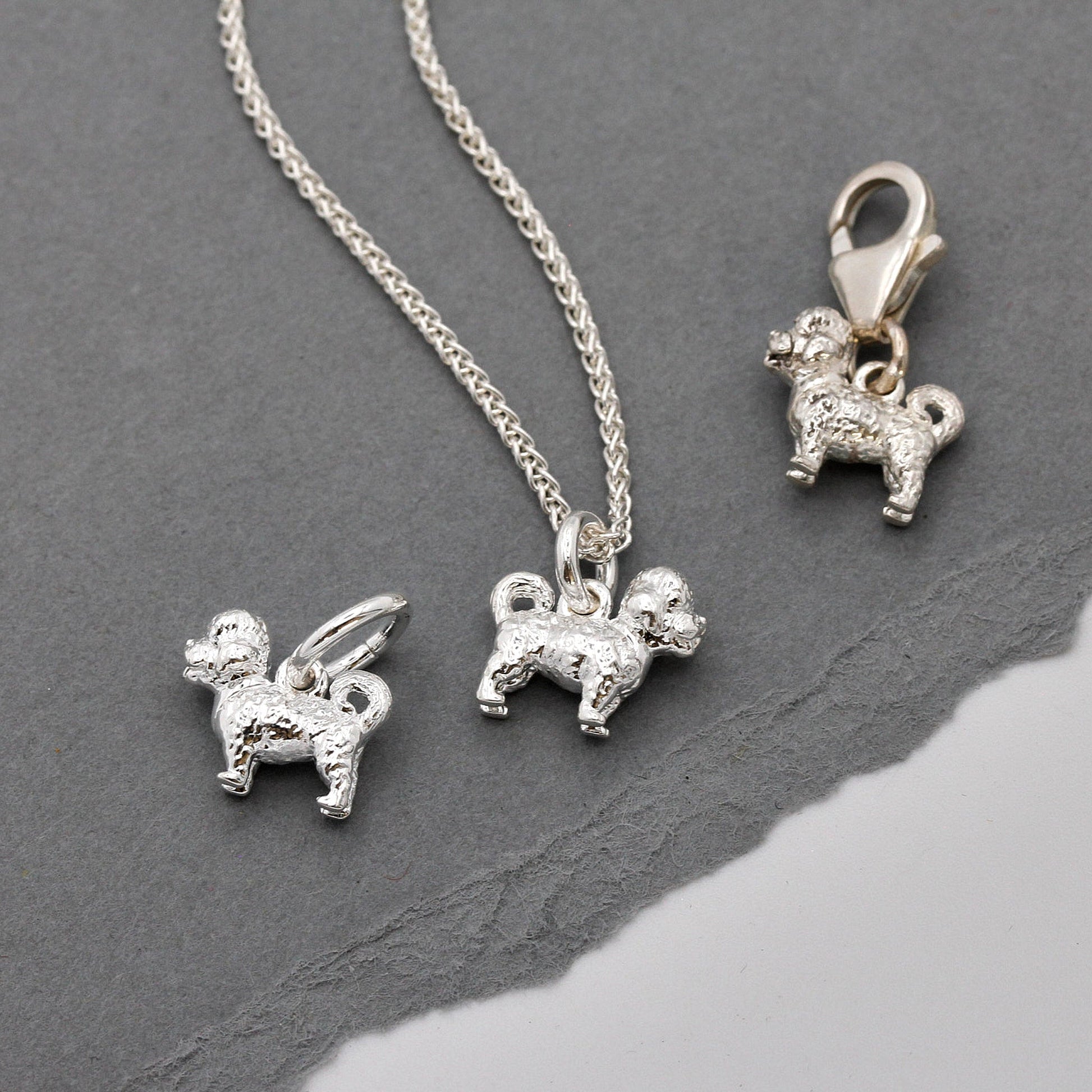 Maltipoo Silver Dog Charm Scarlett Jewellery