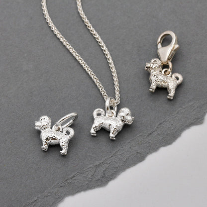 Maltipoo Silver Dog Charm Scarlett Jewellery