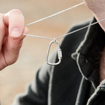 Climbing Carabiner Silver Necklace Scarlett Jewellery