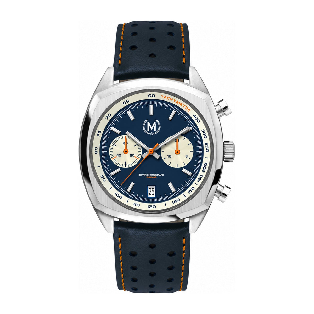 Driver Chronograph MKII Quartz, Blue Reverse Panda (PRE-ORDER NOW) - SJR London Timepiece