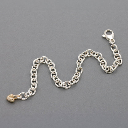 Mini Lifetime Gold Heart Charm Bracelet Scarlett Jewellery