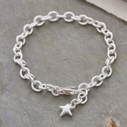 Mini Lifetime Silver Star Charm Bracelet