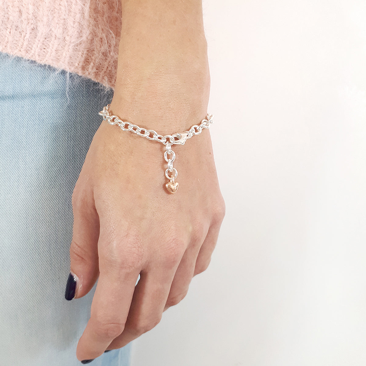Mini Lifetime Gold Heart Charm Bracelet Scarlett Jewellery