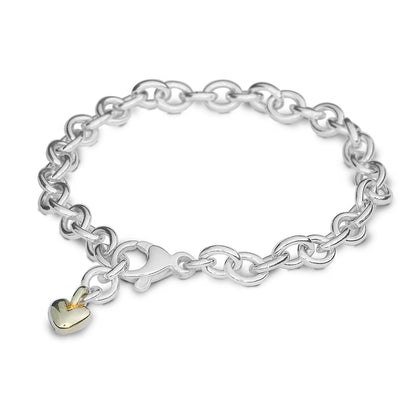 Mini Lifetime Gold Heart Charm Bracelet Scarlett Jewellery