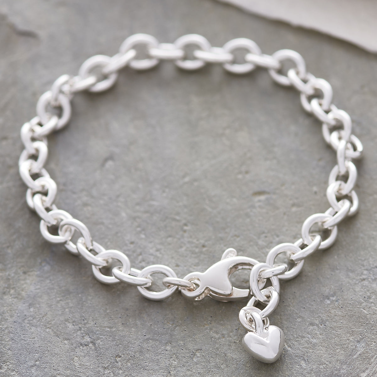 Mini Lifetime Silver Heart Charm Bracelet Scarlett Jewellery