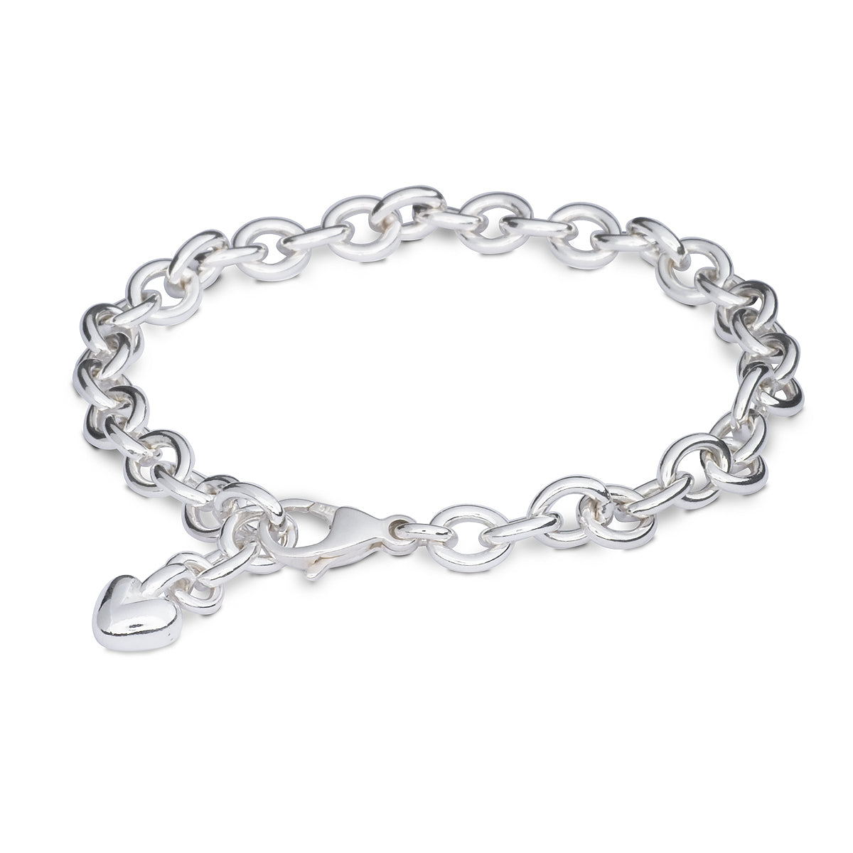 Mini Lifetime Silver Heart Charm Bracelet Scarlett Jewellery