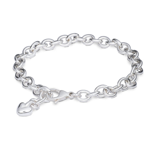 Mini Lifetime Silver Heart Charm Bracelet Scarlett Jewellery