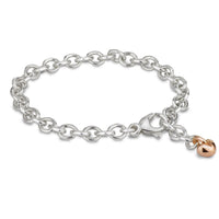 Mini Lifetime Rose Gold Heart Charm Bracelet Scarlett Jewellery