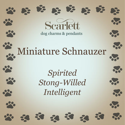 Miniature Schnauzer Silver Dog Charm Scarlett Jewellery