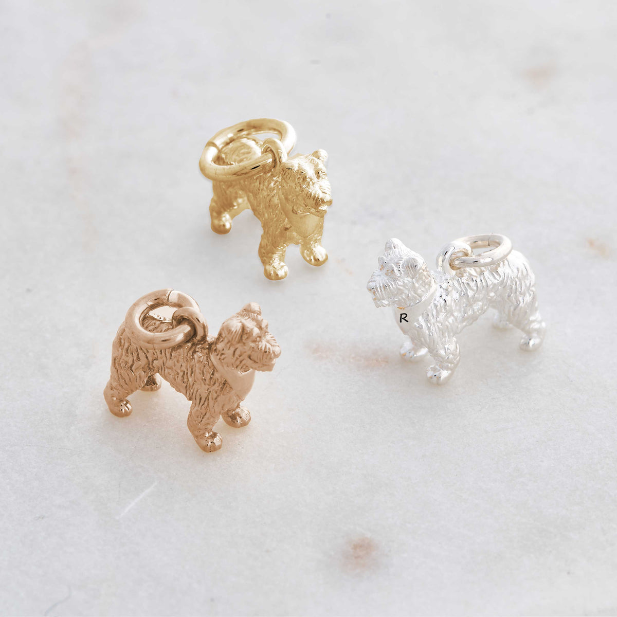 Miniature Schnauzer Silver Dog Charm Scarlett Jewellery