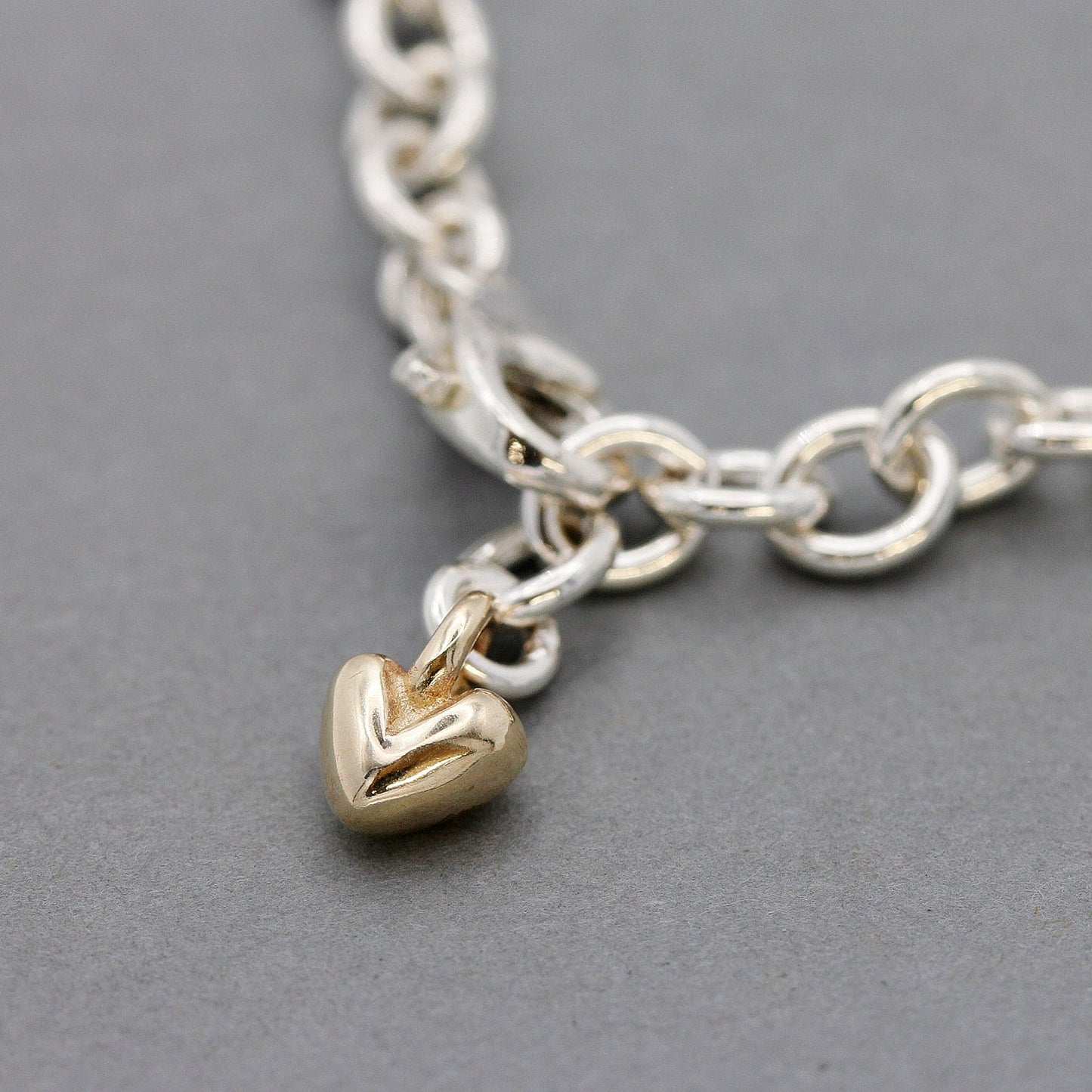 Mini Lifetime Gold Heart Charm Bracelet Scarlett Jewellery