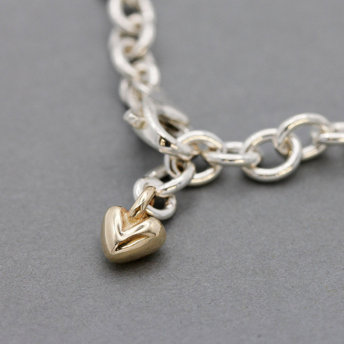 Mini Lifetime Gold Heart Charm Bracelet Scarlett Jewellery