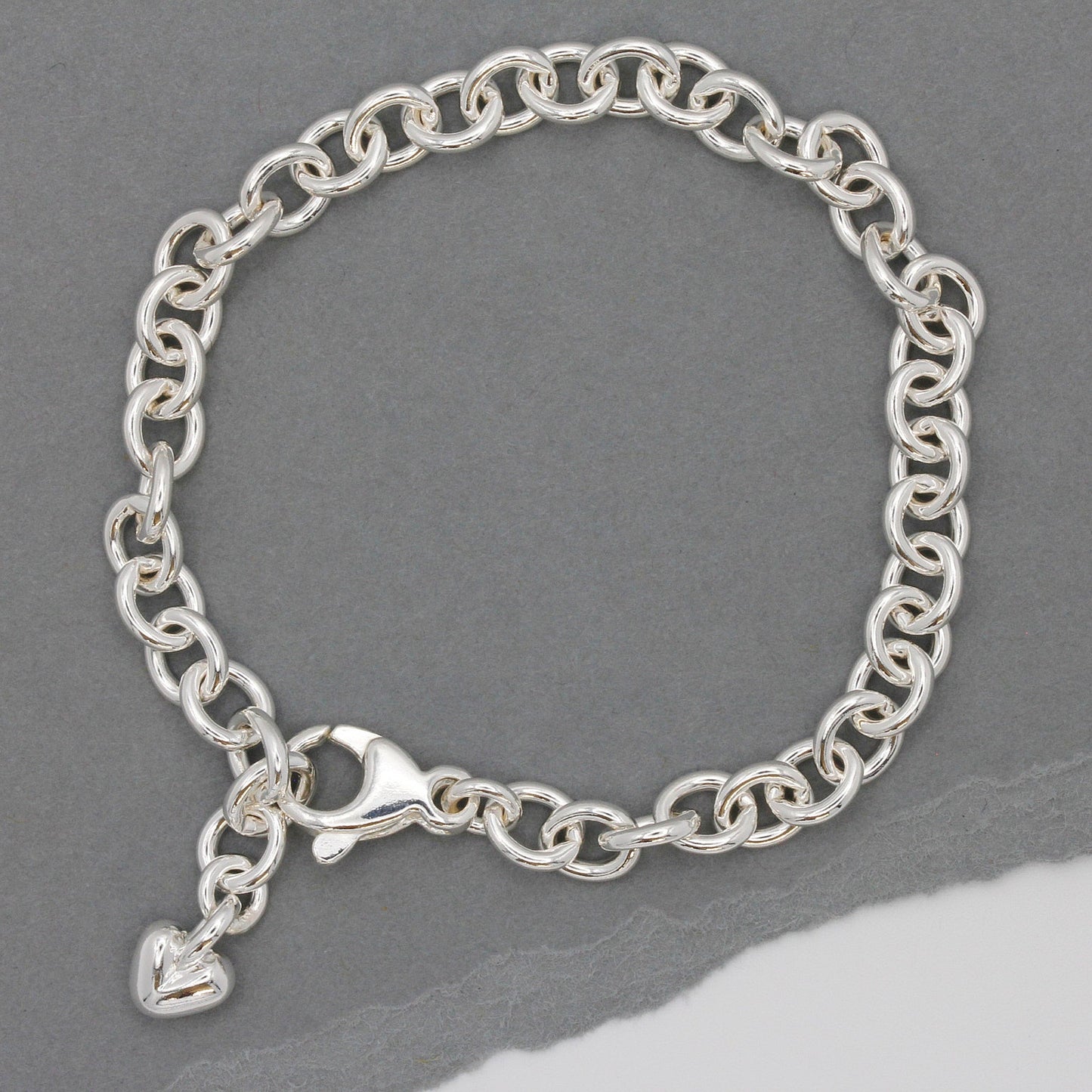 Mini Lifetime Silver Heart Charm Bracelet Scarlett Jewellery