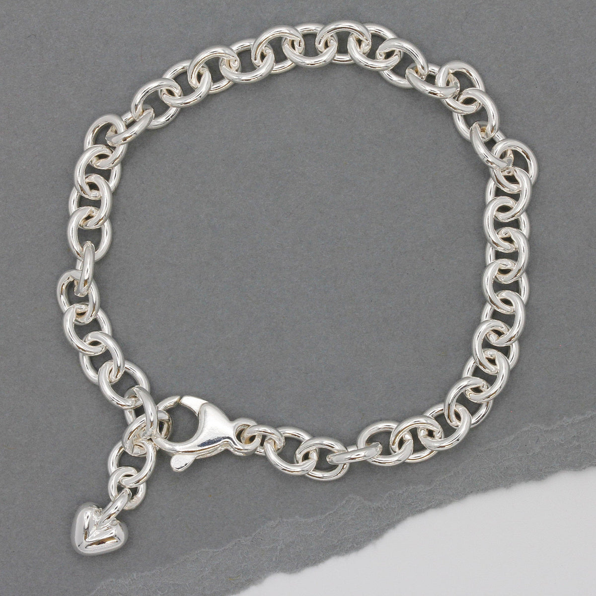 Mini Lifetime Silver Heart Charm Bracelet Scarlett Jewellery