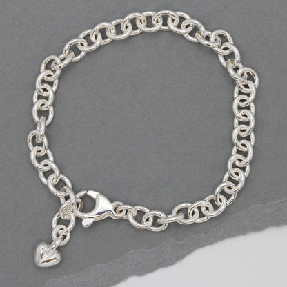 Mini Lifetime Silver Heart Charm Bracelet Scarlett Jewellery
