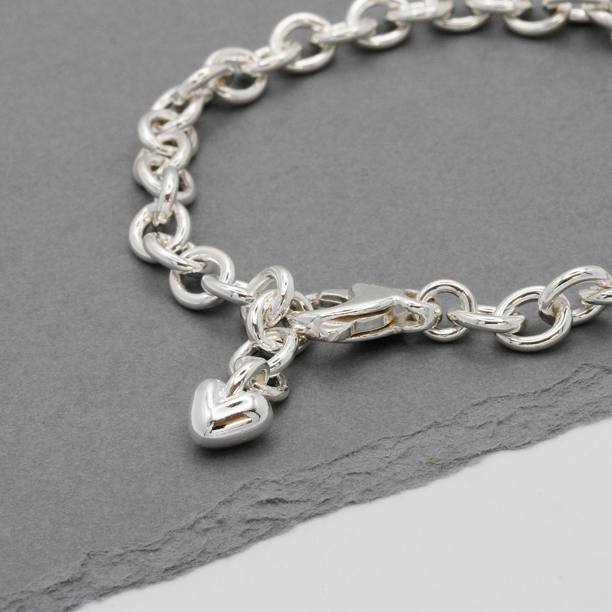 Mini Lifetime Silver Heart Charm Bracelet Scarlett Jewellery