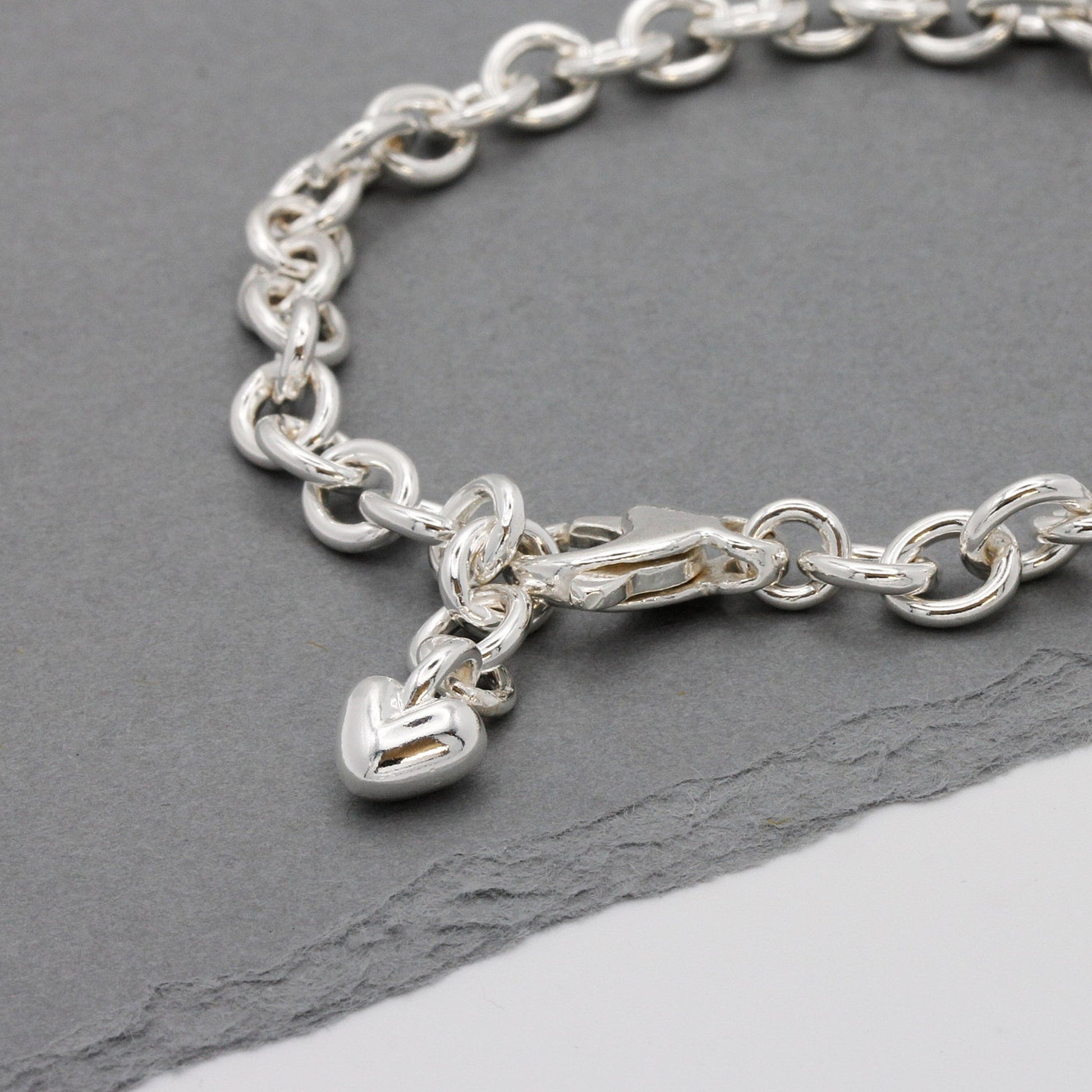 Mini Lifetime Silver Heart Charm Bracelet Scarlett Jewellery