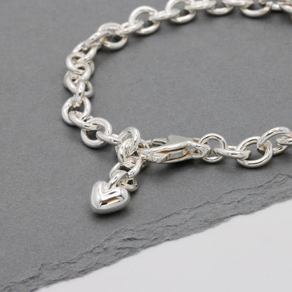 Mini Lifetime Silver Heart Charm Bracelet Scarlett Jewellery