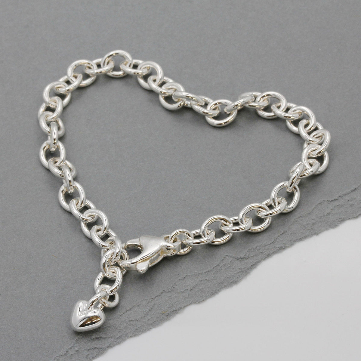 Mini Lifetime Silver Heart Charm Bracelet Scarlett Jewellery