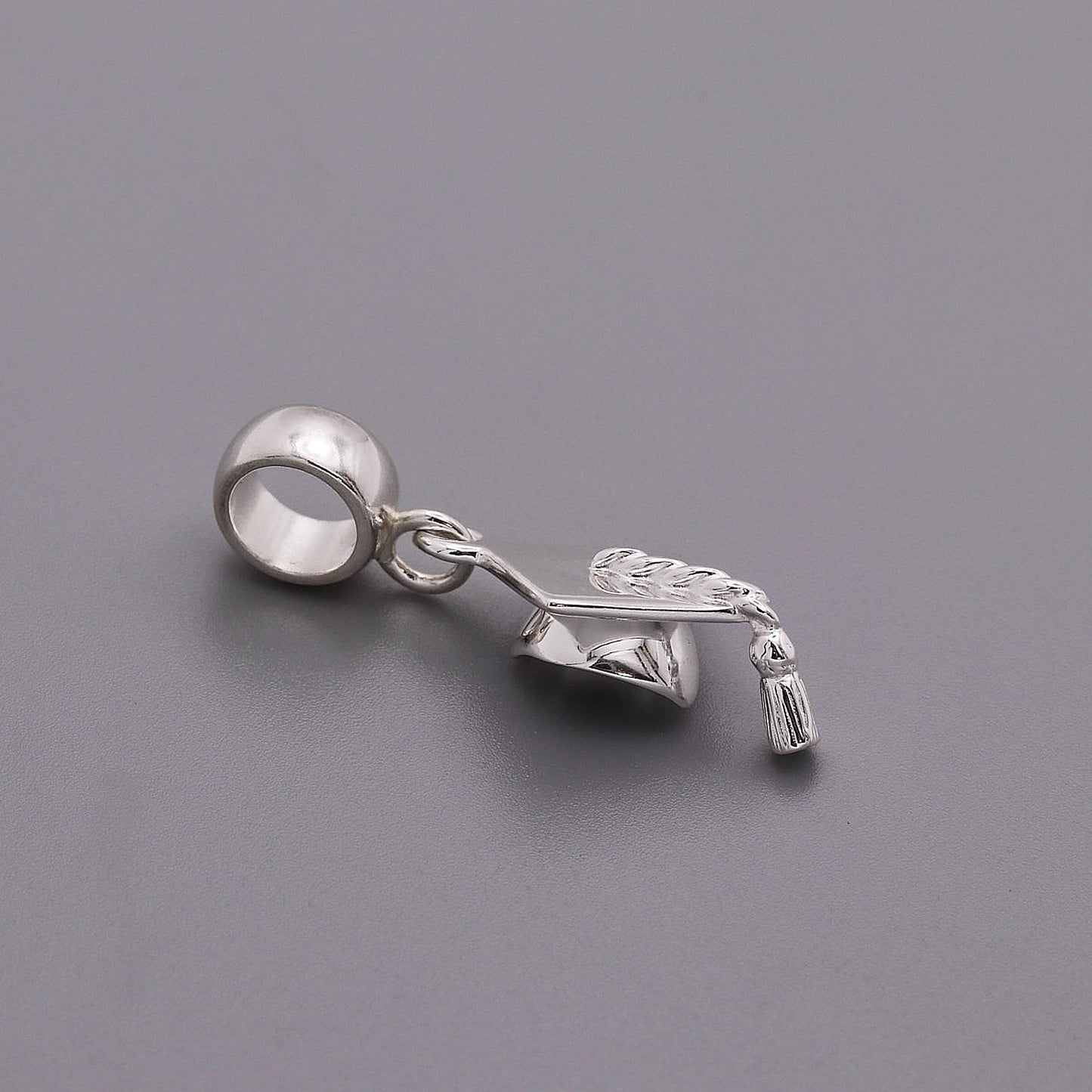 Mortar Board Graduation Cap Personalised Silver Charm Scarlett Jewellery