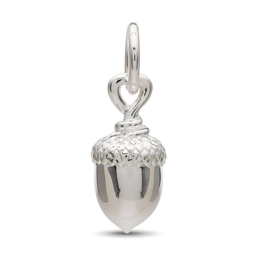 Acorn Silver Charm