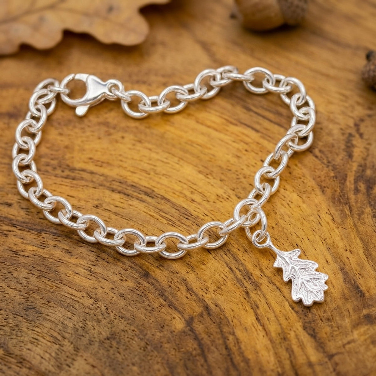 Oak Leaf Silver Charm Scarlett Jewellery