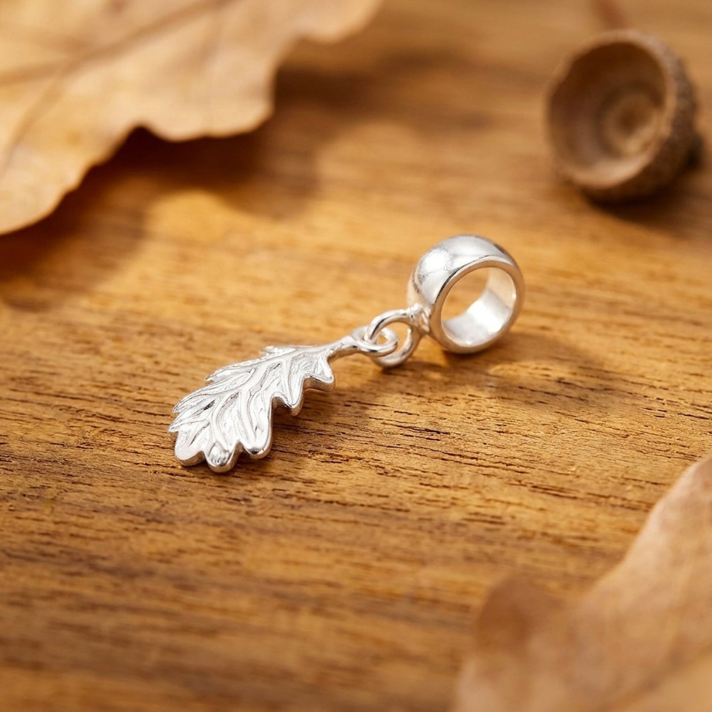 Oak Leaf Silver Charm Scarlett Jewellery