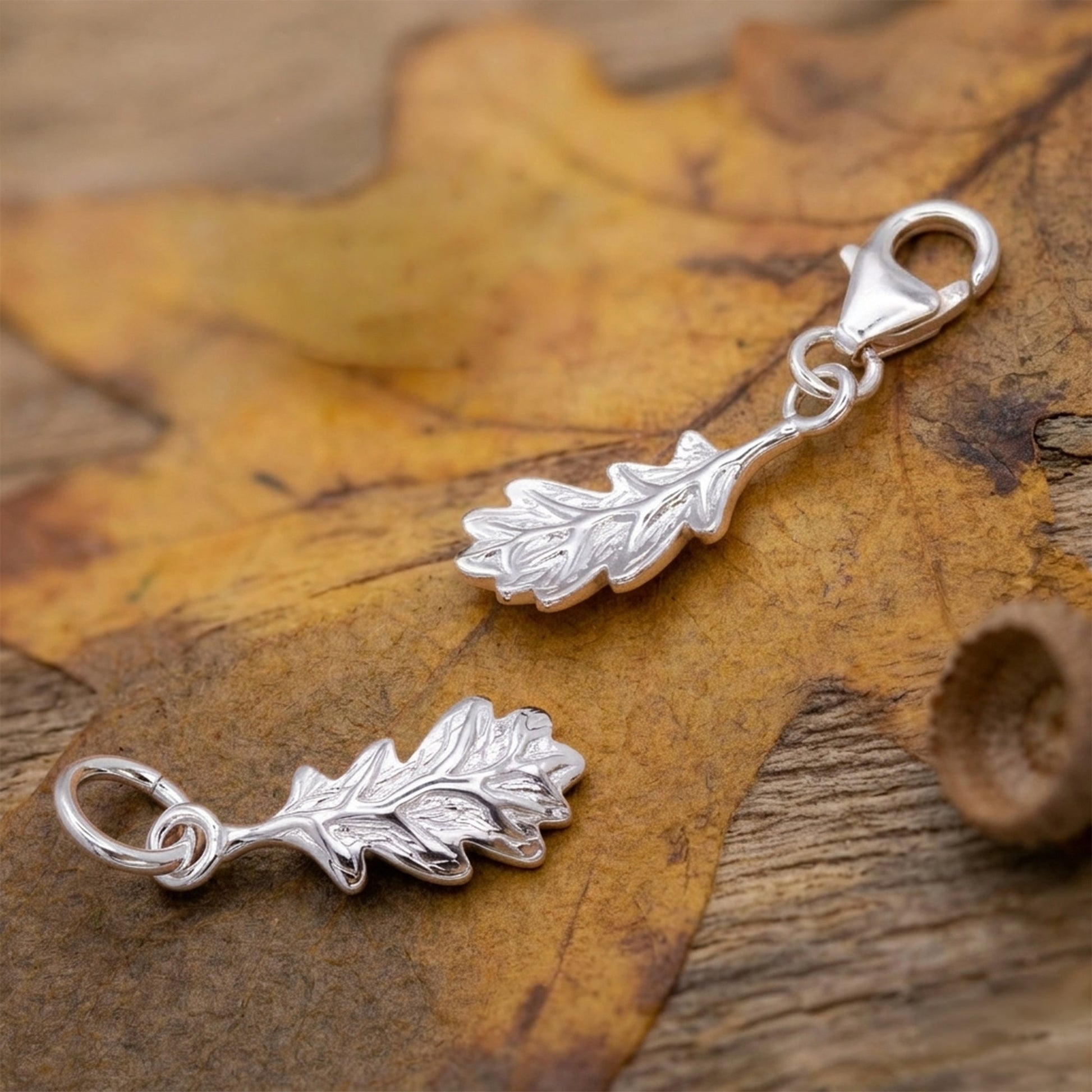 Oak Leaf Silver Charm Scarlett Jewellery