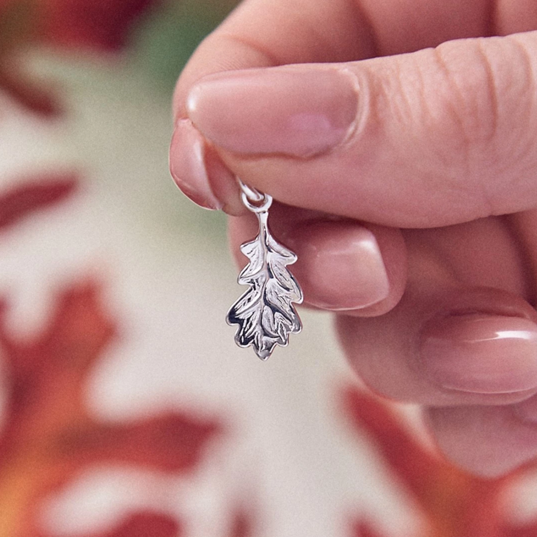 Oak Leaf Silver Charm Scarlett Jewellery