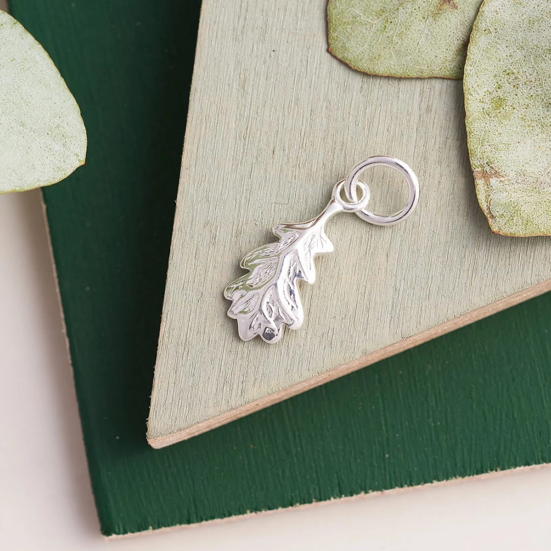 Oak Leaf Silver Charm Scarlett Jewellery