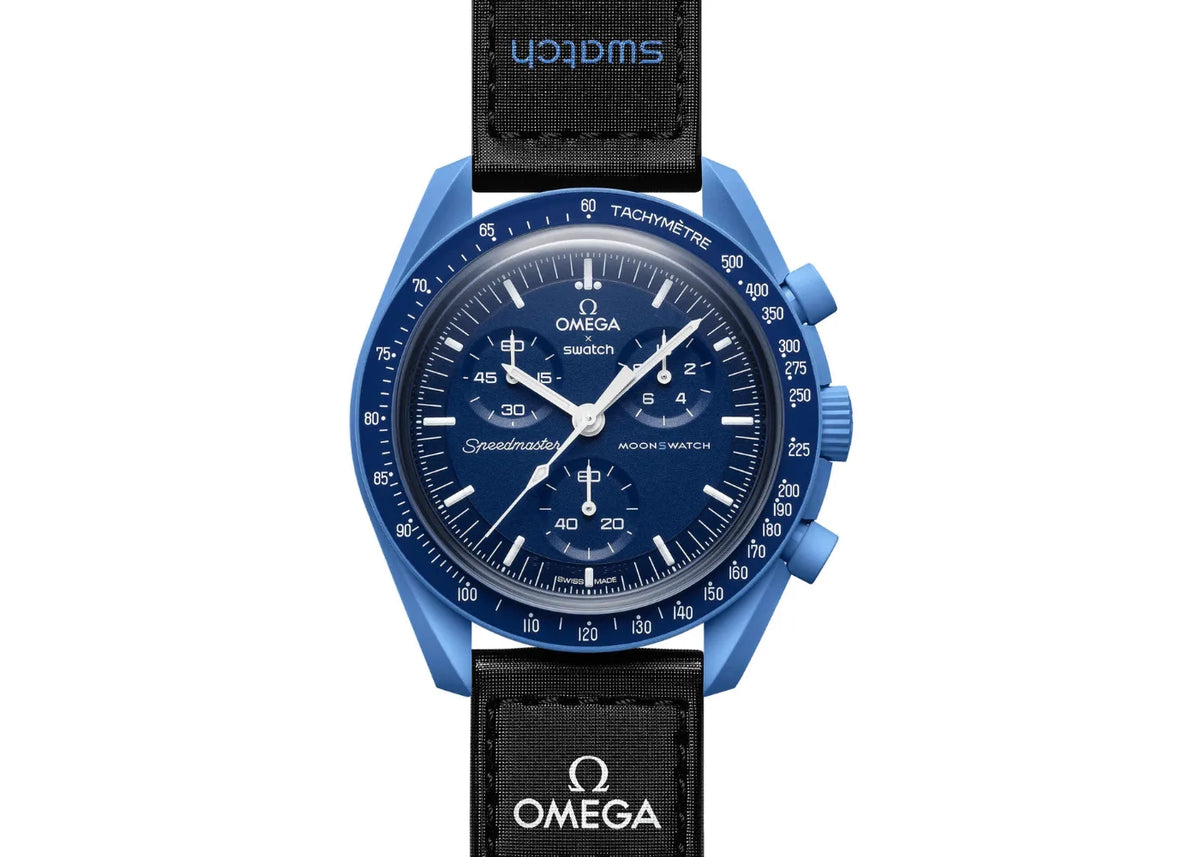 Swatch x Omega Bioceramic Moonswatch Mission to Neptune (SO33N100) - SJR London Timepiece