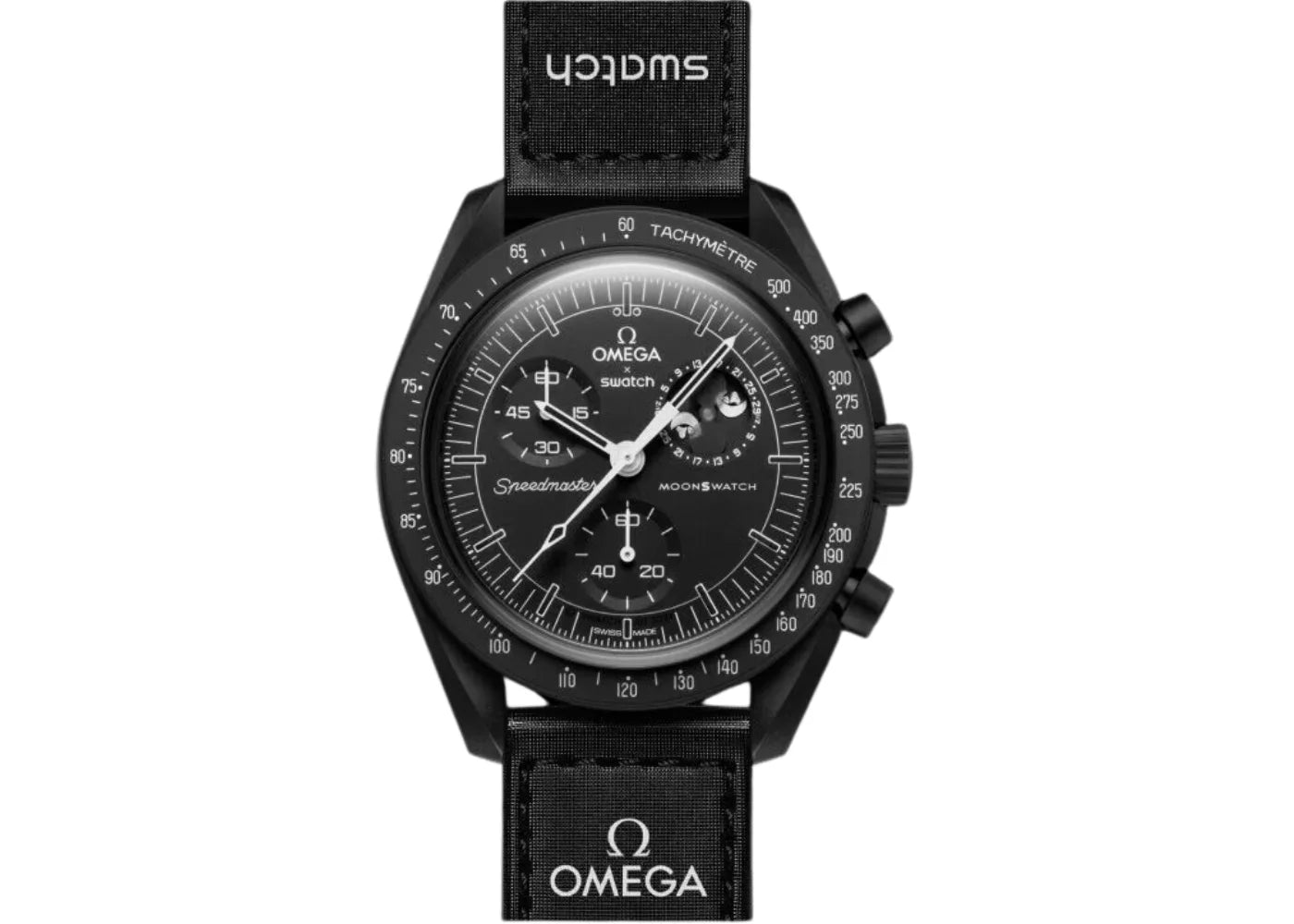 Swatch x Omega Bioceramic Moonswatch Mission to The Moonphase - New Moon (SO33B700) - SJR London Timepiece