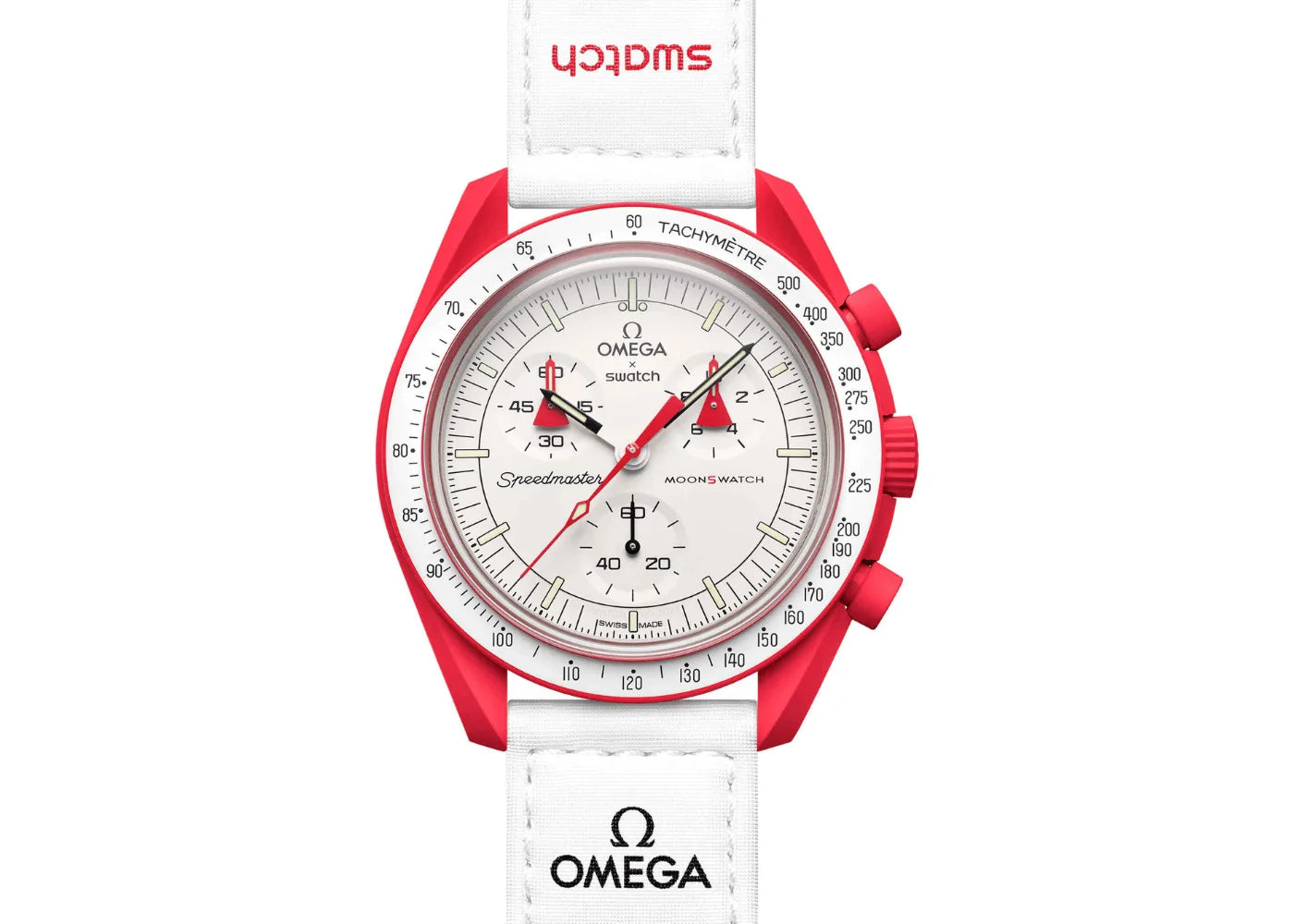 Swatch x Omega Bioceramic Moonswatch Mission to Mars (SO33R100) - SJR London Timepiece
