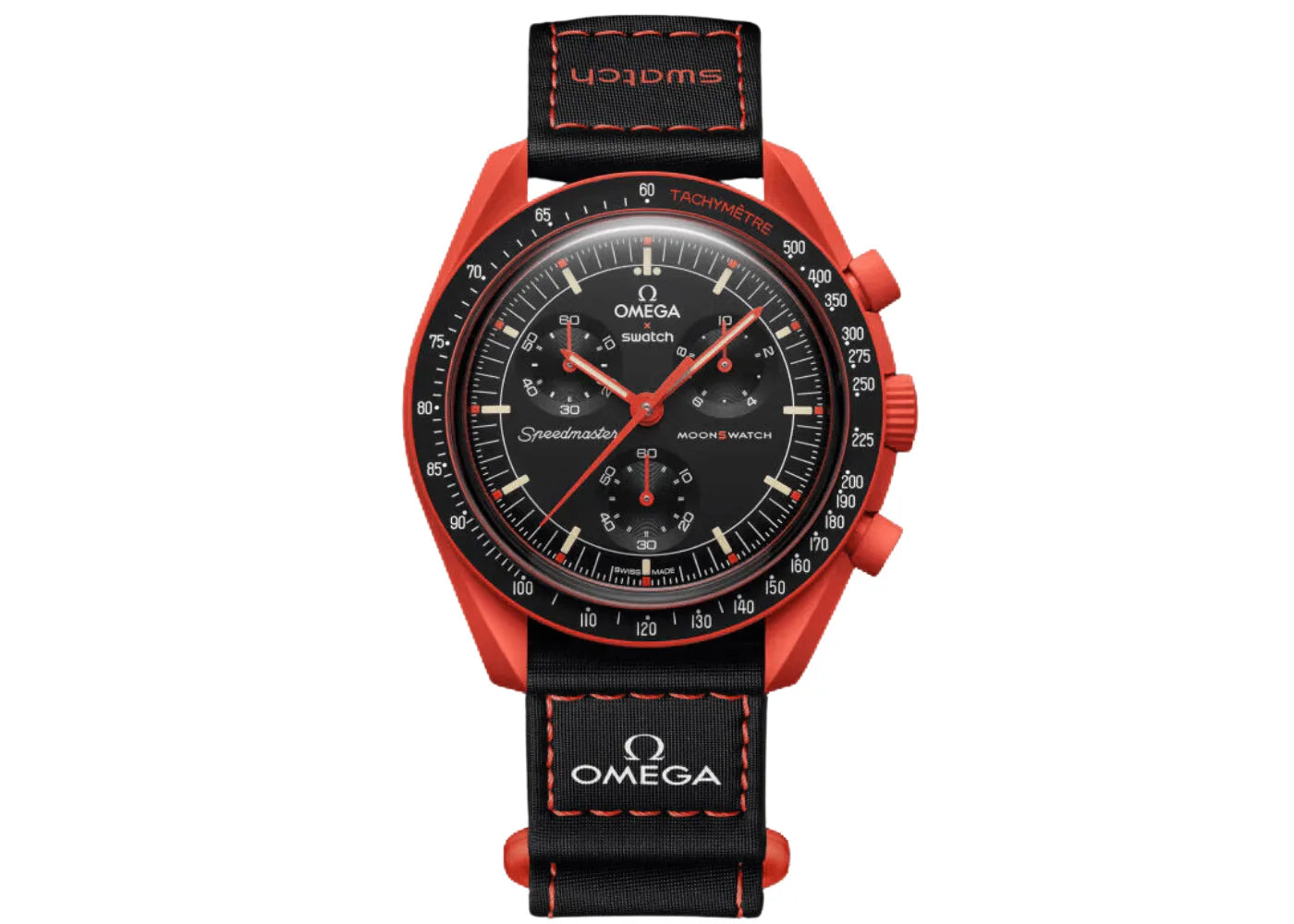 Swatch x Omega Bioceramic Moonswatch Mission to Earth - Lava (SO33O100) - SJR London Timepiece