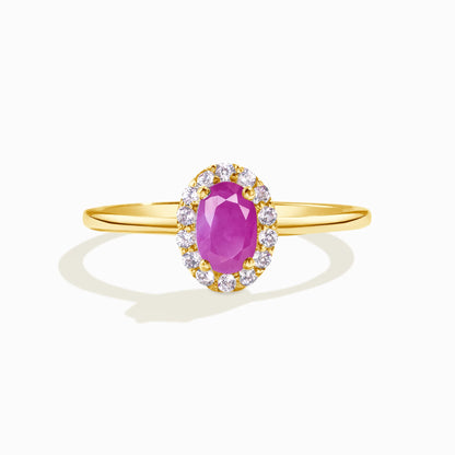 Ruby Ring in 18k Gold Vermeil - SJR London Timepiece