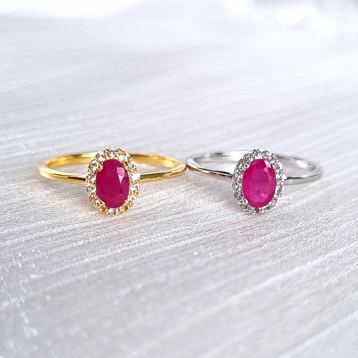 Ruby Ring in 18k Gold Vermeil - SJR London Timepiece
