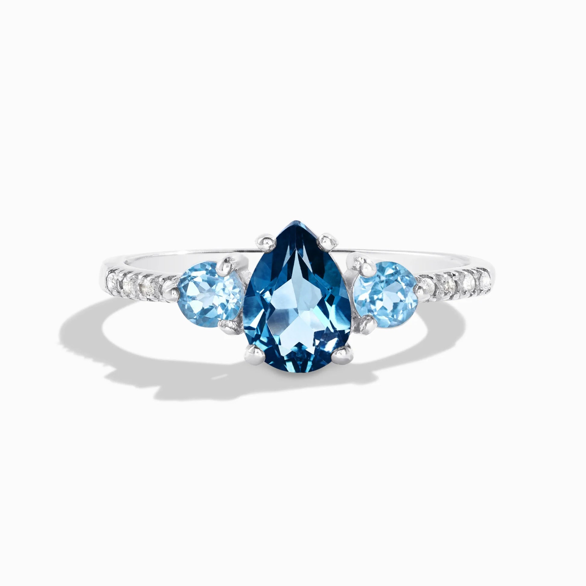 London Blue and Swiss Blue Topaz Ring in Sterling Silver - SJR London Timepiece