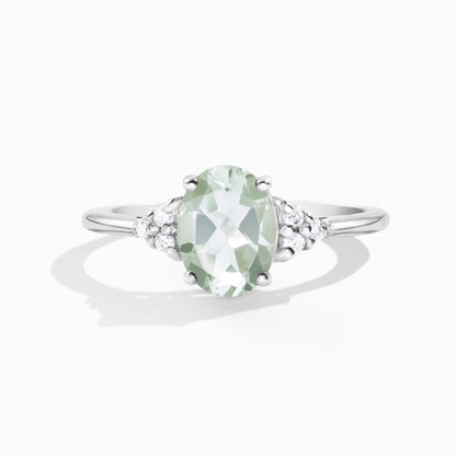 Green Amethyst Ring in Sterling Silver - SJR London Timepiece