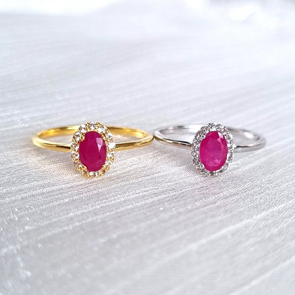 Ruby Ring in Sterling Silver - SJR London Timepiece