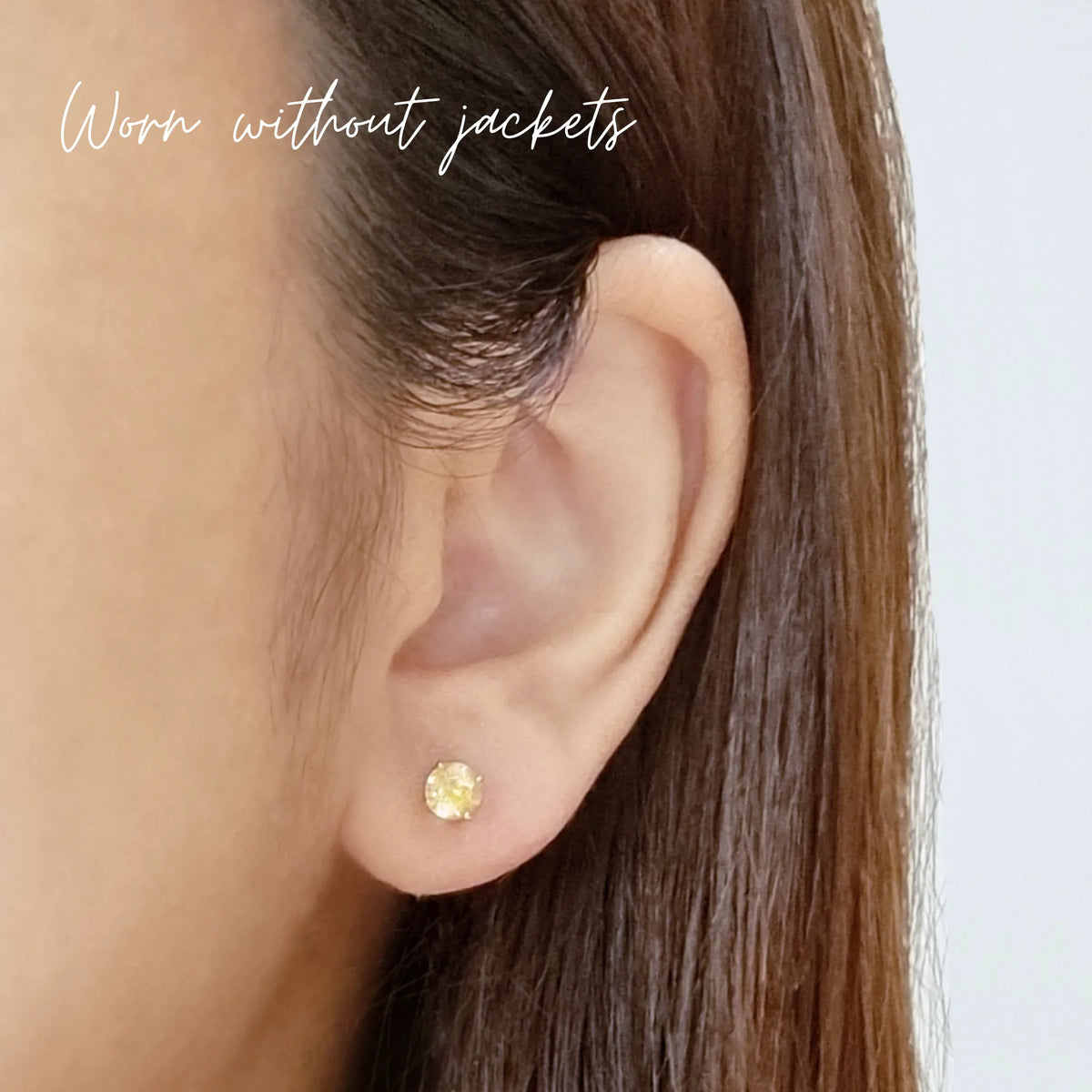 Citrine Halo Stud Earrings with Jackets in Sterling Silver - SJR London Timepiece