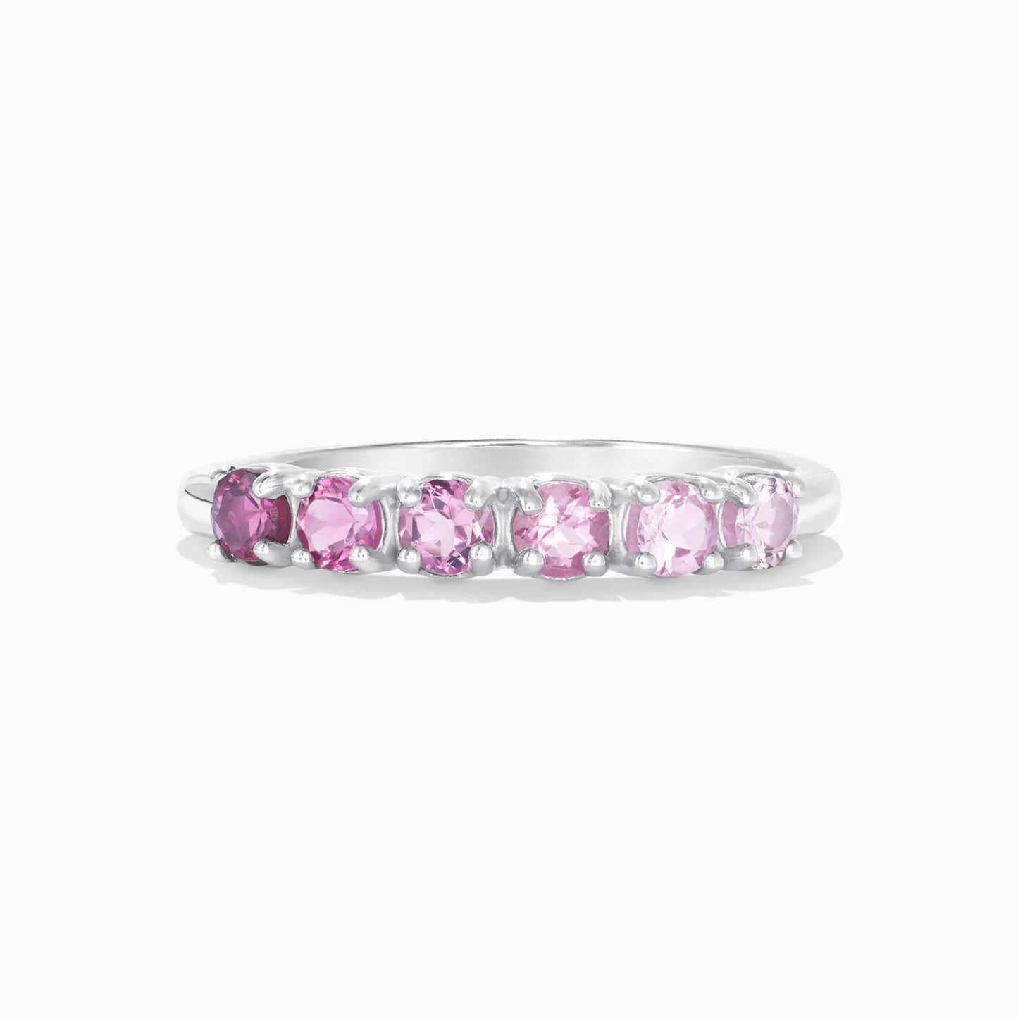 Ombre Pink Tourmaline Eternity Band in Sterling Silver - SJR London Timepiece