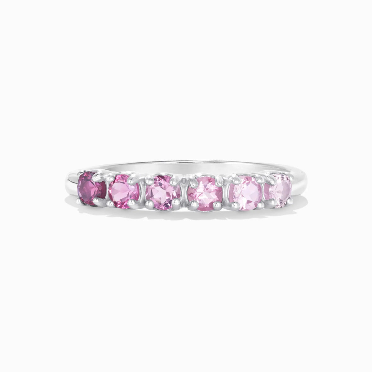 Ombre Pink Tourmaline Eternity Band in Sterling Silver - SJR London Timepiece
