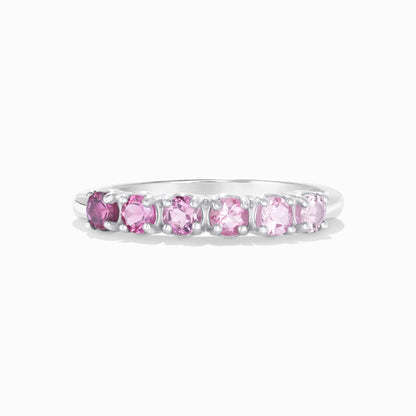 Ombre Pink Tourmaline Eternity Band in Sterling Silver - SJR London Timepiece