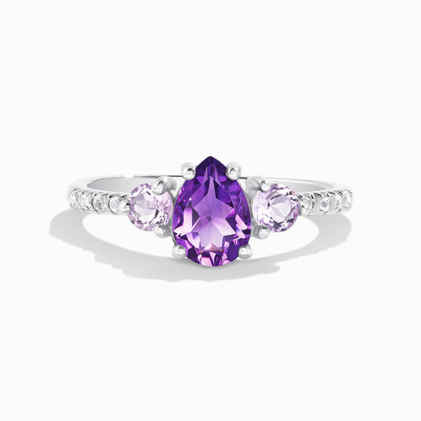 Amethyst and Lavender Amethyst Ring in Sterling Silver - SJR London Timepiece