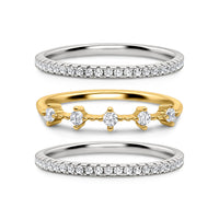 Celeste Stacking Ring Set (Silver & Gold) - SJR London Timepiece