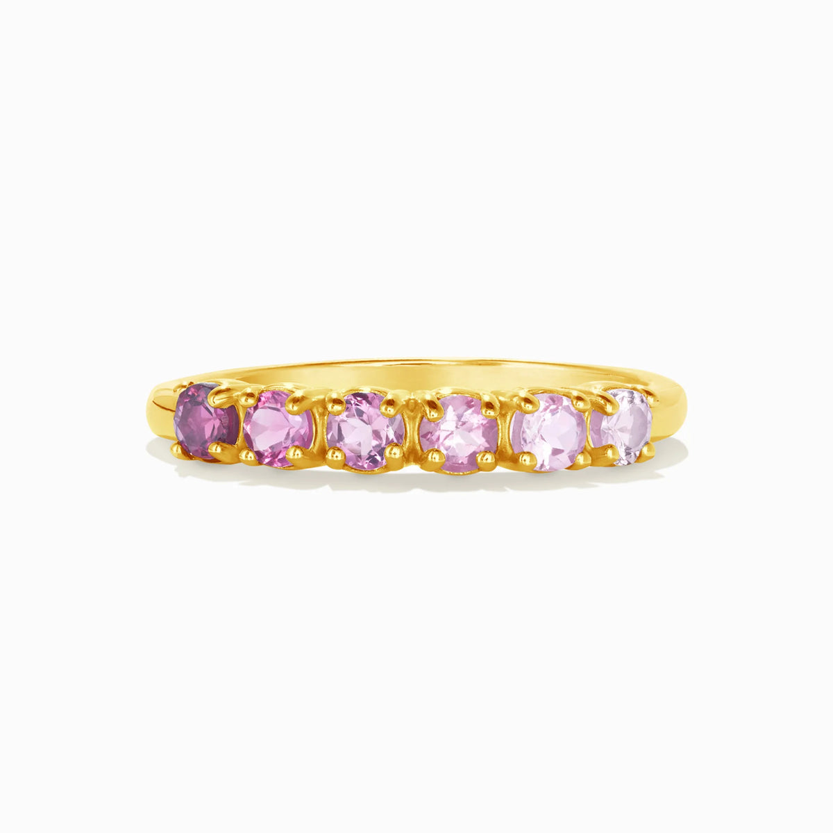 Ombre Pink Tourmaline Eternity Band in 18k Gold Vermeil - SJR London Timepiece
