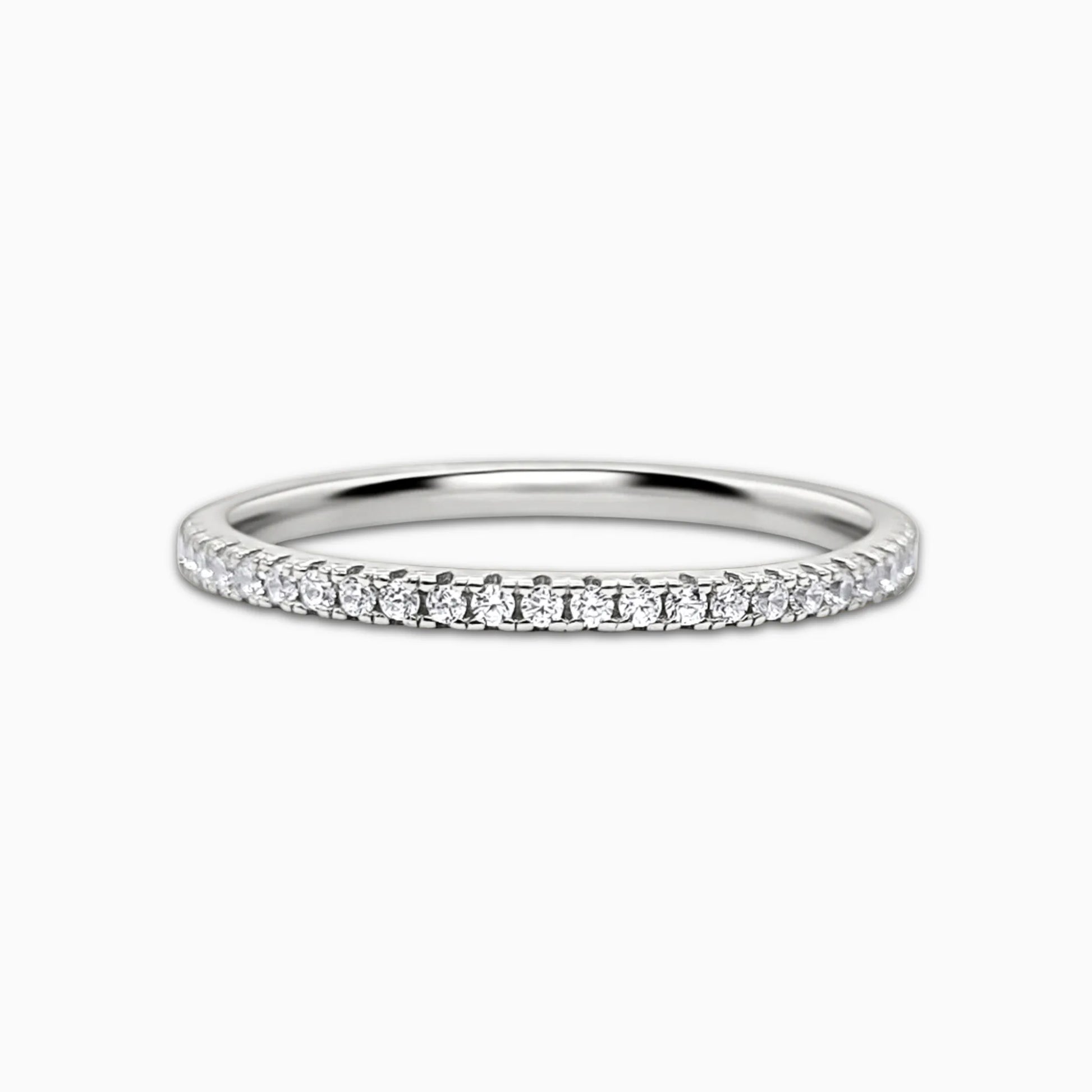 Thin Full Eternity Ring (1.2 mm) in Sterling Silver - SJR London Timepiece