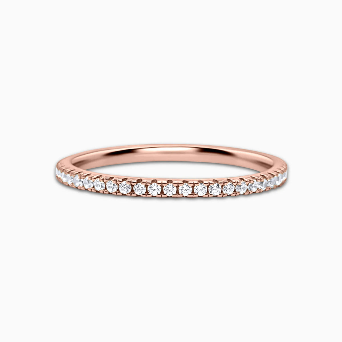 Thin Full Eternity Ring (1.2 mm) in Rose Gold - SJR London Timepiece