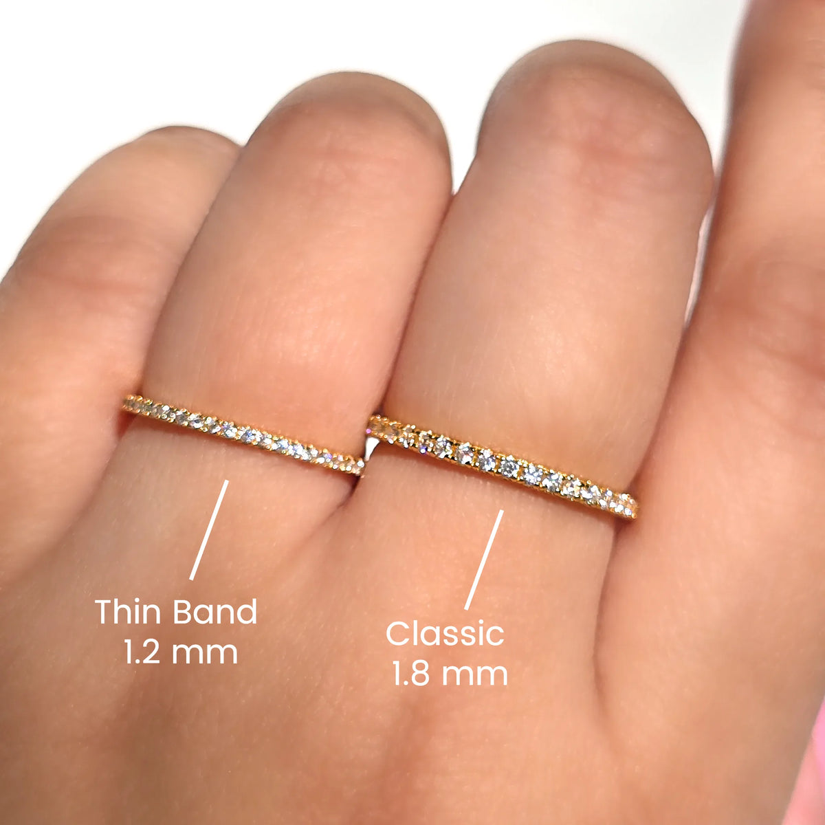 Thin Full Eternity Ring (1.2 mm) in Gold - SJR London Timepiece