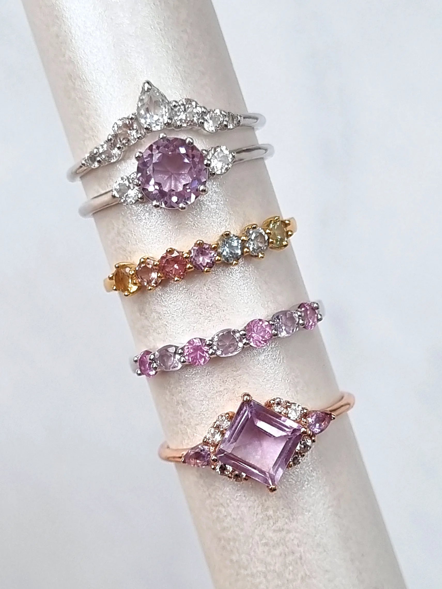 Selene Lavender Amethyst Ring Set in 18k Gold Vermeil - SJR London Timepiece